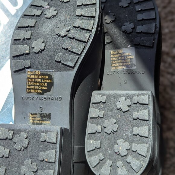 Lucky Brand Women's Rubber Boots Size 9 - Picture 9 of 11